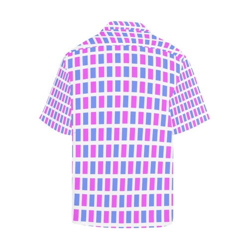 pink and blue Hawaiian Shirt (Model T58)