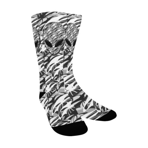 Alien Face with Troops Custom Socks for Women