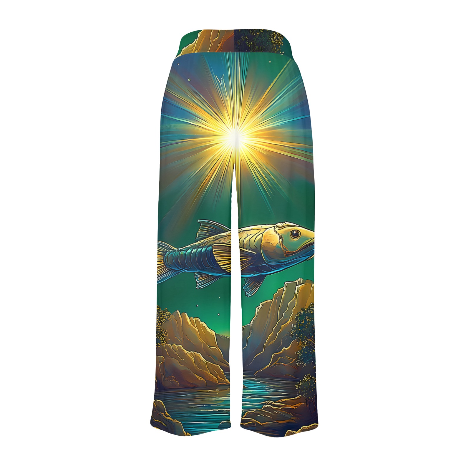 Celestial Swim Women's Wide Leg Lounge Pants (Model L77)