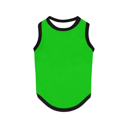 Merry Christmas Green Solid Color All Over Print Pet Tank Top