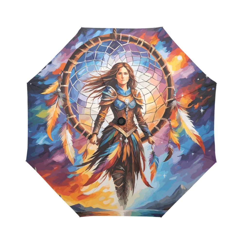 Princess of dreams, dreamcatcher fantasy art. Auto-Foldable Umbrella (Model U04)