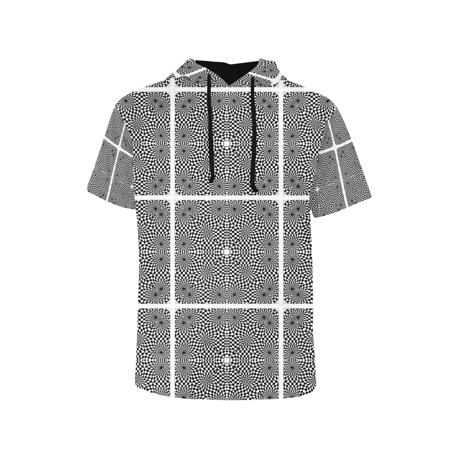 pattern (1) All Over Print Short Sleeve Hoodie for Men (Model H32)