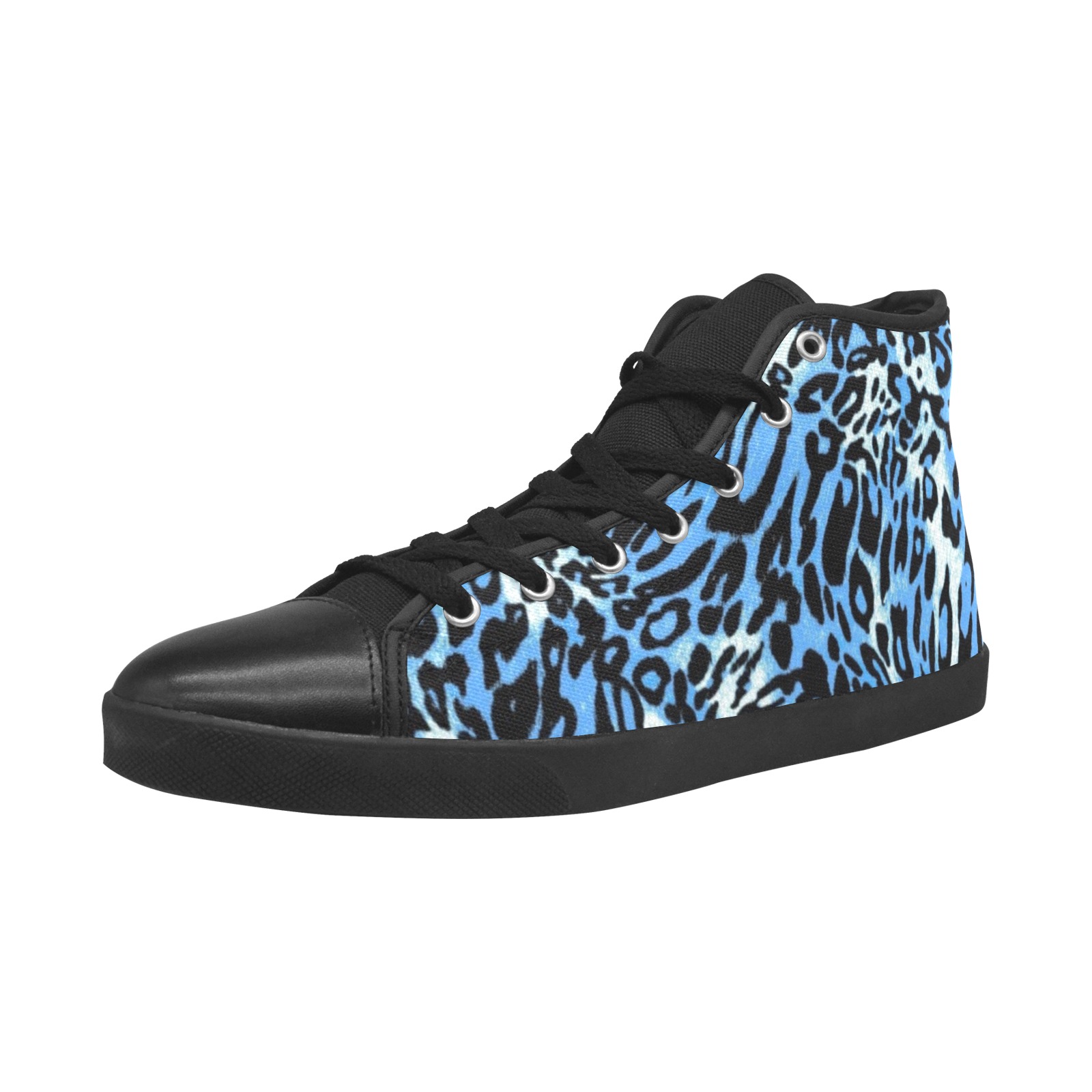 Animal skin Men's High Top Canvas Shoes (Model 002)