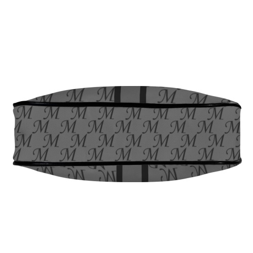 Mud-di Signature Smoky Gray Stripe Women's Shoulder Bag-Black Strap (Model 1748)