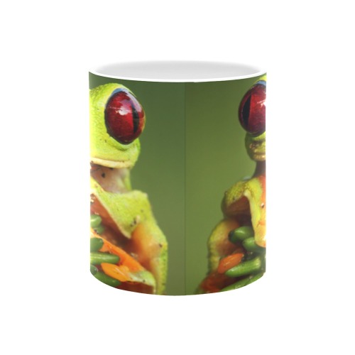 Up Close Frog Custom White Mug (11OZ)