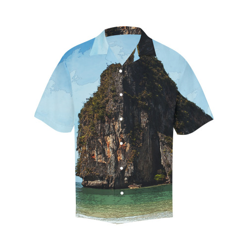 Phra-Nang Krabi Thailand Hawaiian Shirt with Merged Design (Model T58)