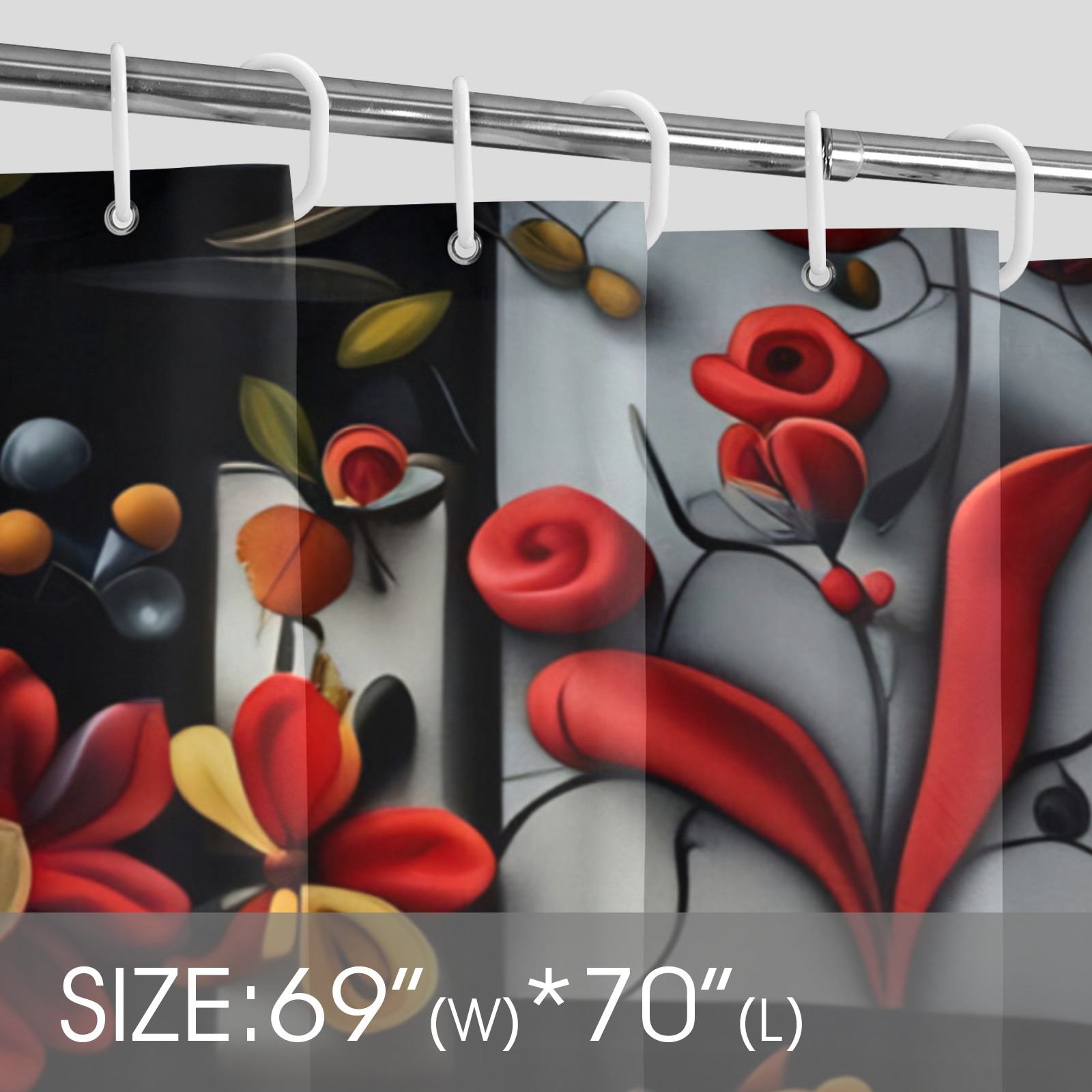 Rose Garden Shower Curtain 69"x70"