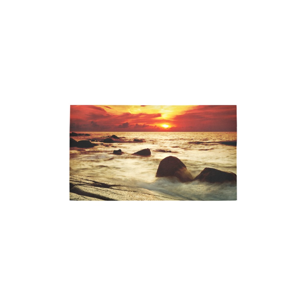 Tropical sunset on the stones beach. Phuket island. Thailand bathmat Bath Rug 16''x 28''