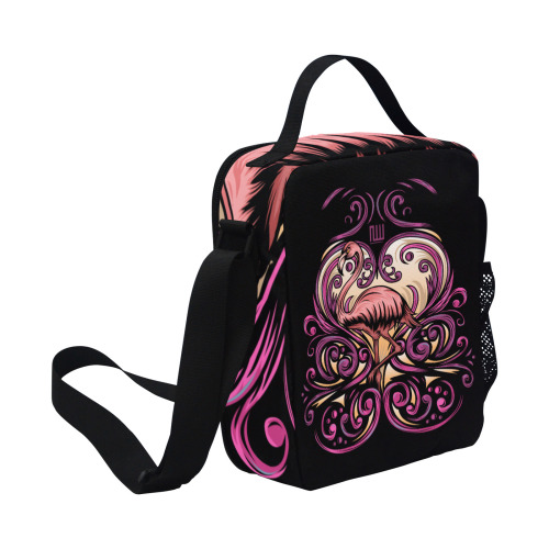 Exotic Pink All Over Print Crossbody Lunch Bag for Kids (Model 1722)