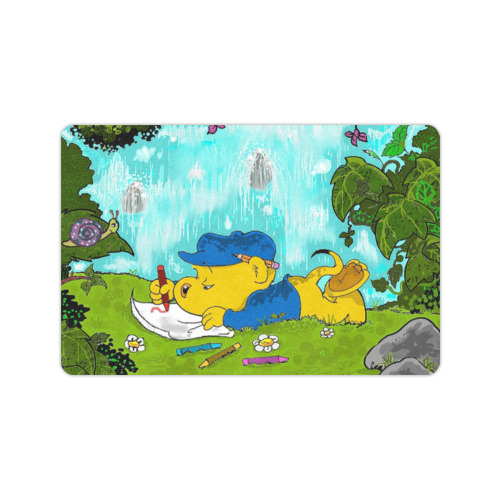 Ferald Drawing By The Waterfall Doormat 24"x16"