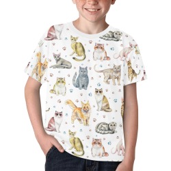 Cute Kitties All Over Kids' All Over Print T-shirt (Model T65)