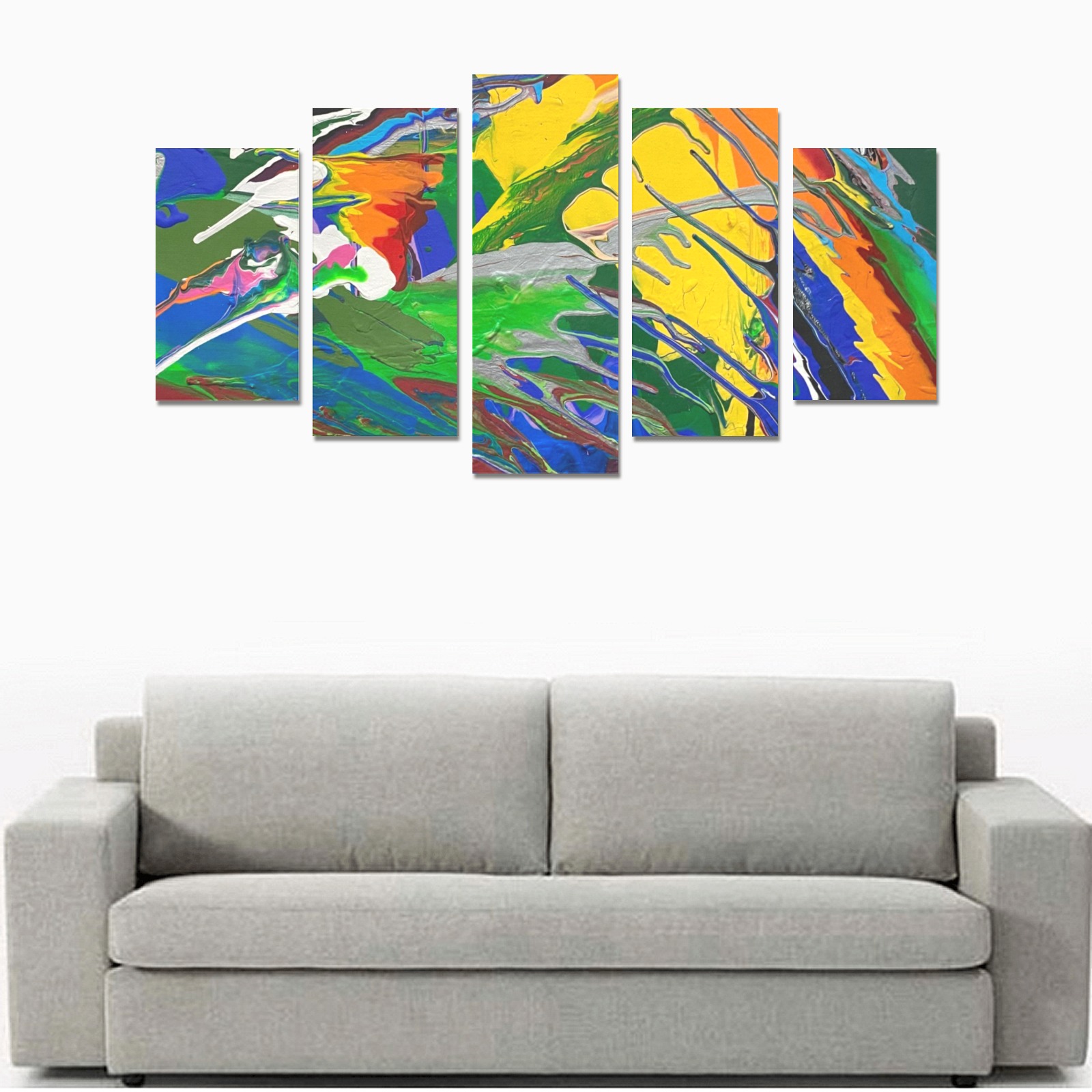 Rainbow wave Canvas Print Sets A (No Frame)