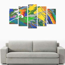 Rainbow wave Canvas Print Sets A (No Frame)