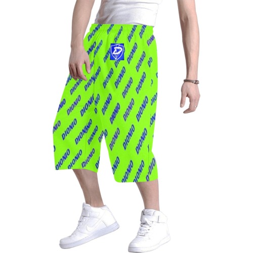 DIONIO Clothing  -  Steppers Baggy shorts (Neon & Blue) Men's All Over Print Baggy Shorts (Model L37)