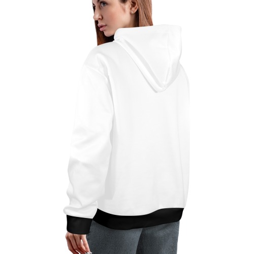 Violence Not The Answer Gun B&W Women's All Over Print Hoodie (Model H61)