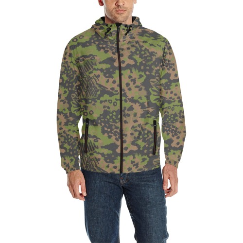 German WWII Palmenmuster spring Camouflage All Over Print Quilted Windbreaker for Men (Model H35)