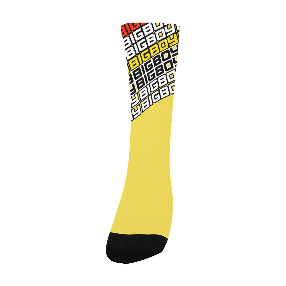 BXB SOCKS HIGH HALF YELLOW Men's Custom Socks