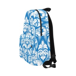 Blue Damask Unisex Classic Backpack (Model 1673)
