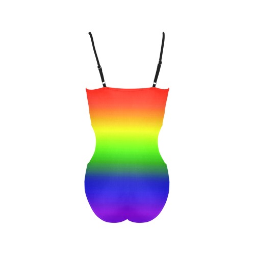 rainbow side Spaghetti Strap Cut Out Sides Swimsuit (Model S28)