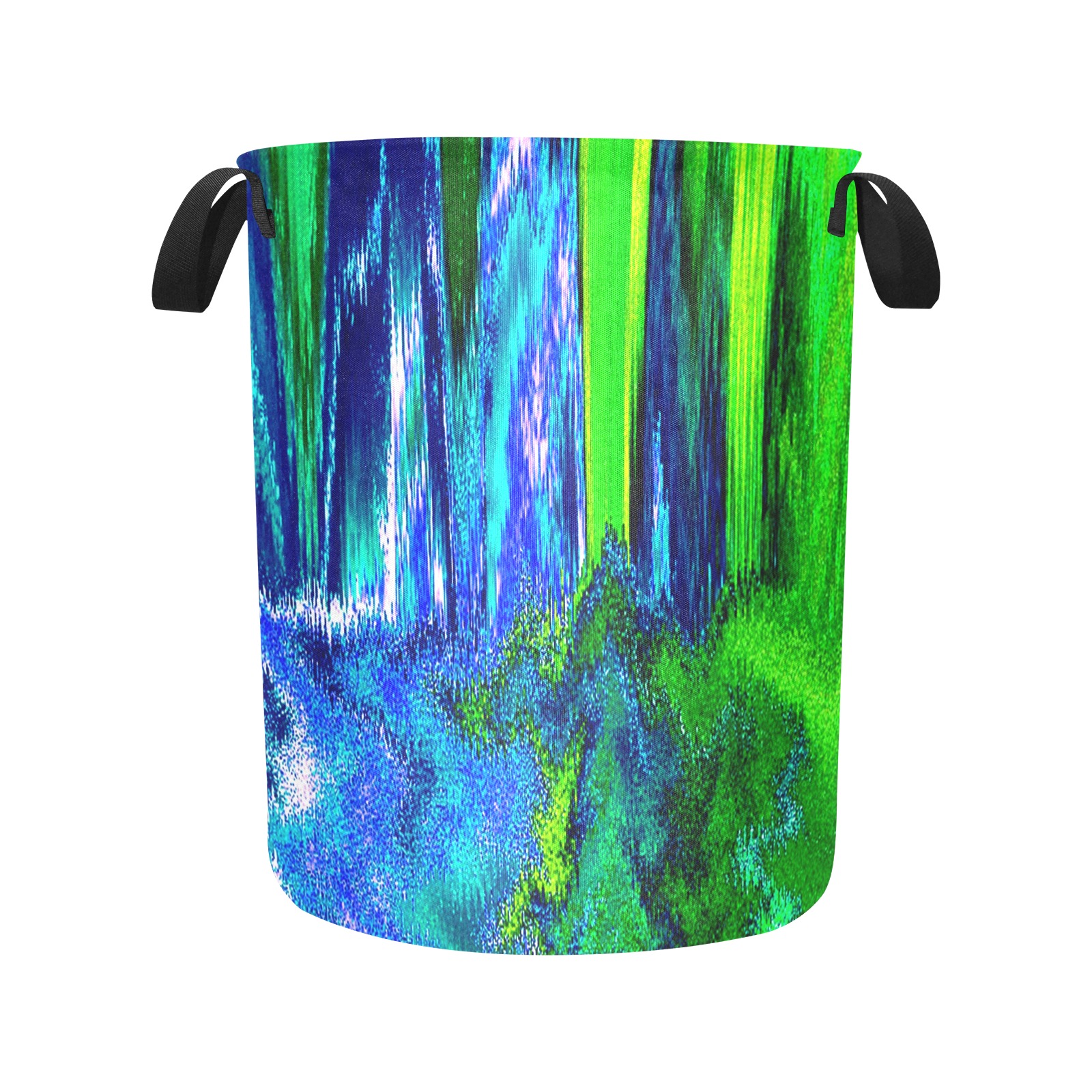 Melted Glitch (Blue & Green) Laundry Bag (Large)