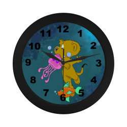 Ferald's Swim Circular Plastic Wall clock