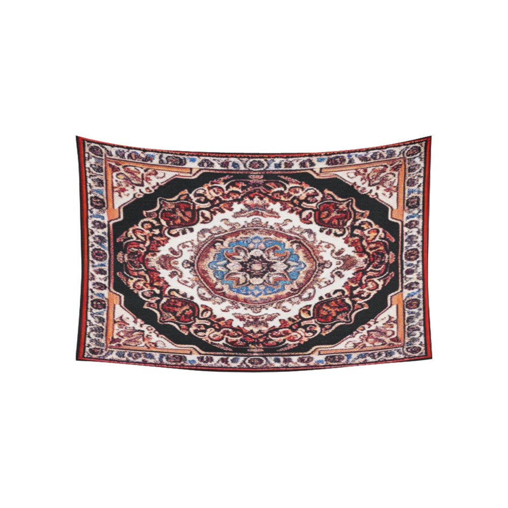 intricate damask style Cotton Linen Wall Tapestry 60"x 40"