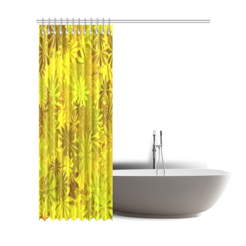 Yellow Daisies Shower Curtain 72"x84"