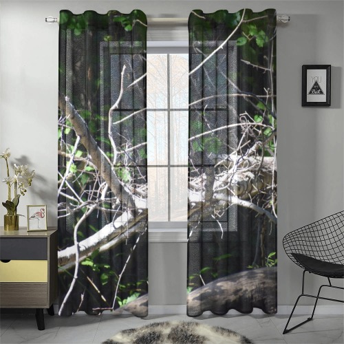 a moment of light Gauze Curtain 28"x84" (Two-Piece)