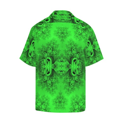 New Spring Forest Growth Frost Fractal Hawaiian Shirt with Merged Design (Model T58)