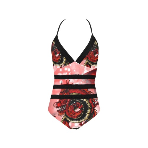 asiandragon Lace Band Embossing Swimsuit (Model S15)