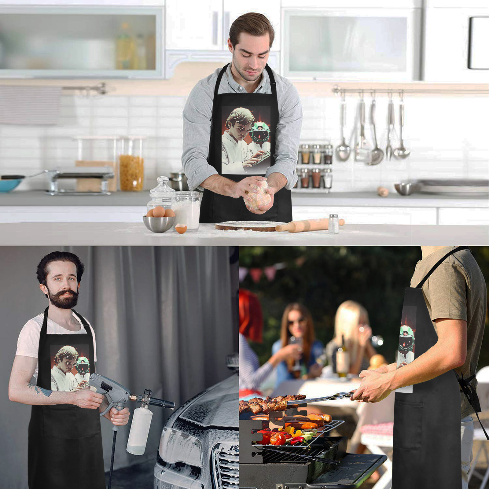 Cosmic Collaboration Waterproof Apron for Men