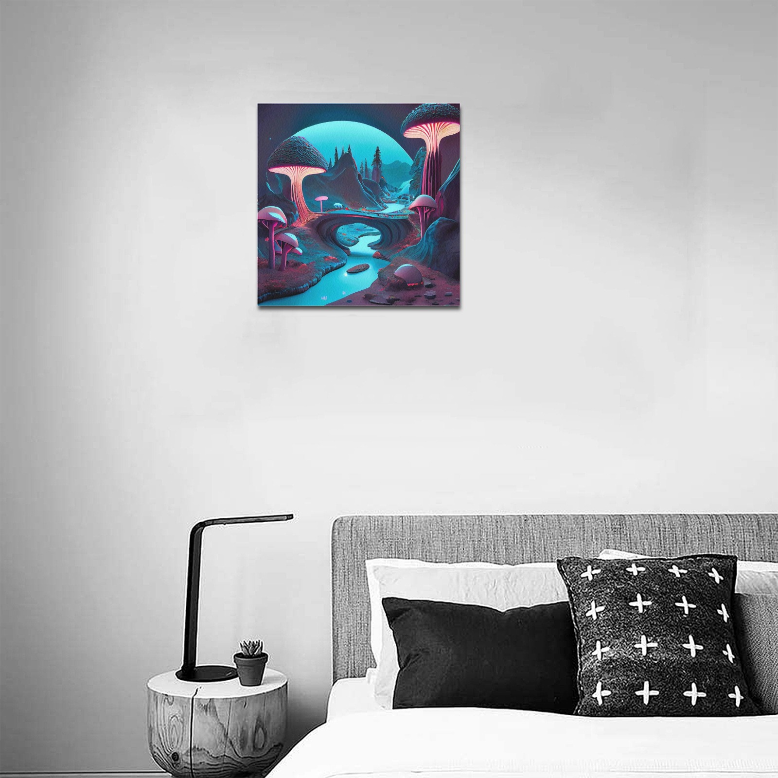 psychedelic landscape 11 Upgraded Canvas Print 16"x16"