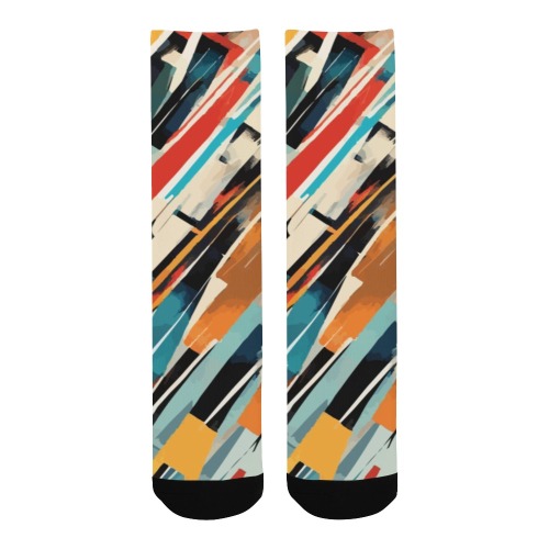 Classy abstract art of shapeless forms and colors Men's Custom Socks