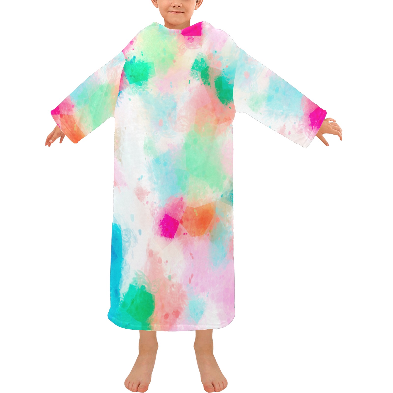 painteddreams Blanket Robe with Sleeves for Kids