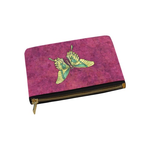 green butterfly Carry-All Pouch 9.5''x6''