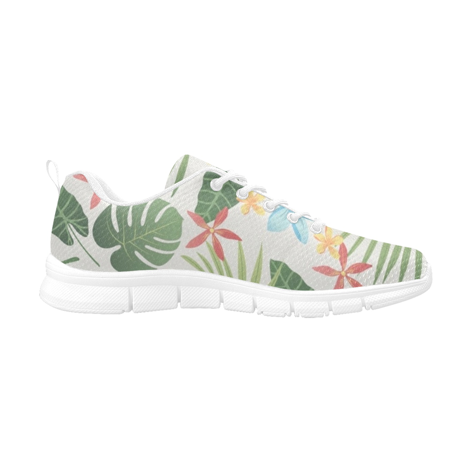 Tropical Floral Women's Breathable Running Shoes (Model 055)