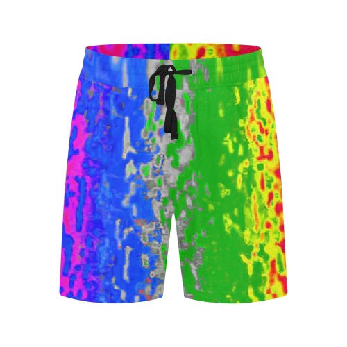 fractal Abstract small Men's Mid-Length Casual Shorts (Model L50)