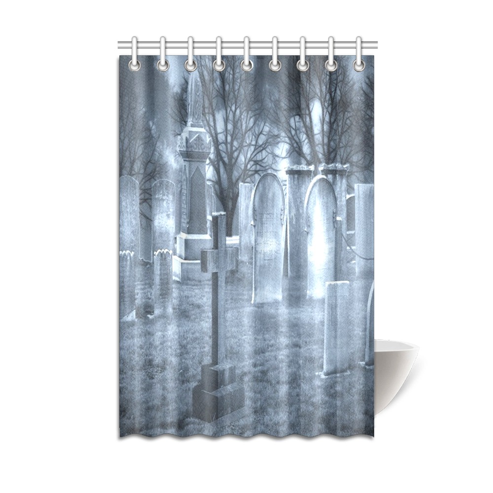 Haunted Cemetery Shower Curtain 48"x72"