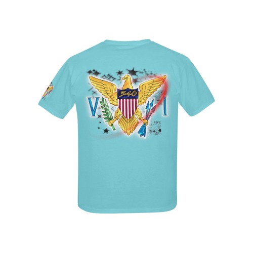 TRENDY LIONESS COUTURE VI FLAG  KIDS BABY BLU TEE Kids' All Over Print T-shirt (USA Size) (Model T40)