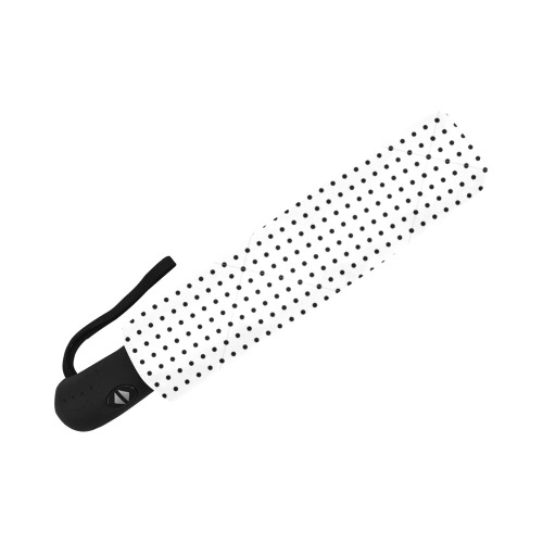 White and Black Polka Dot Anti-UV Auto-Foldable Umbrella (U09)