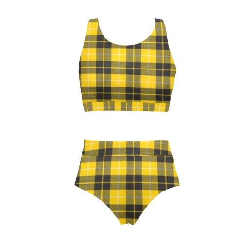 Barclay Dress Modern Crop Top Bikini Set (Model S21)