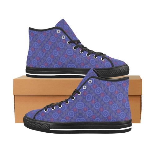 The Berry floral rainy scatter fibers textured Vancouver H Men's Canvas Shoes (1013-1)