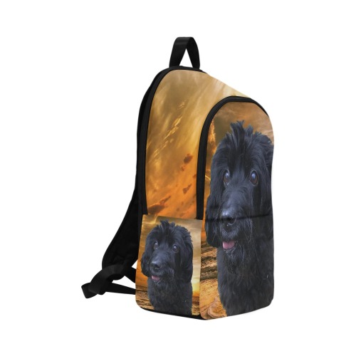 Dog and Sunset Fabric Backpack for Adult (Model 1659)