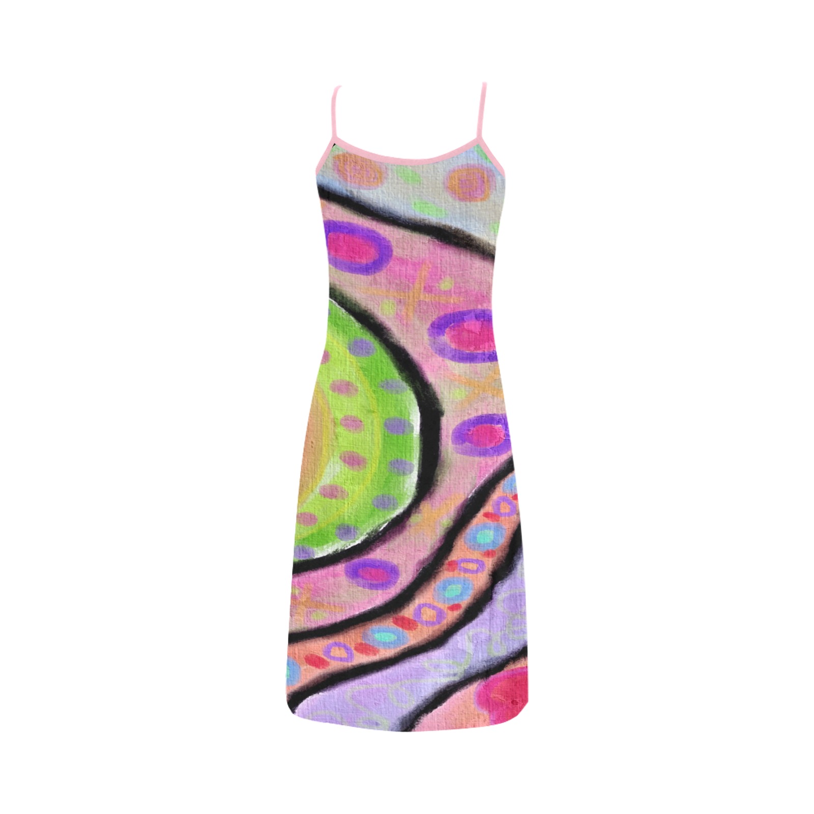 Original Abstract Art to Wear Alcestis Slip Dress (Model D05)