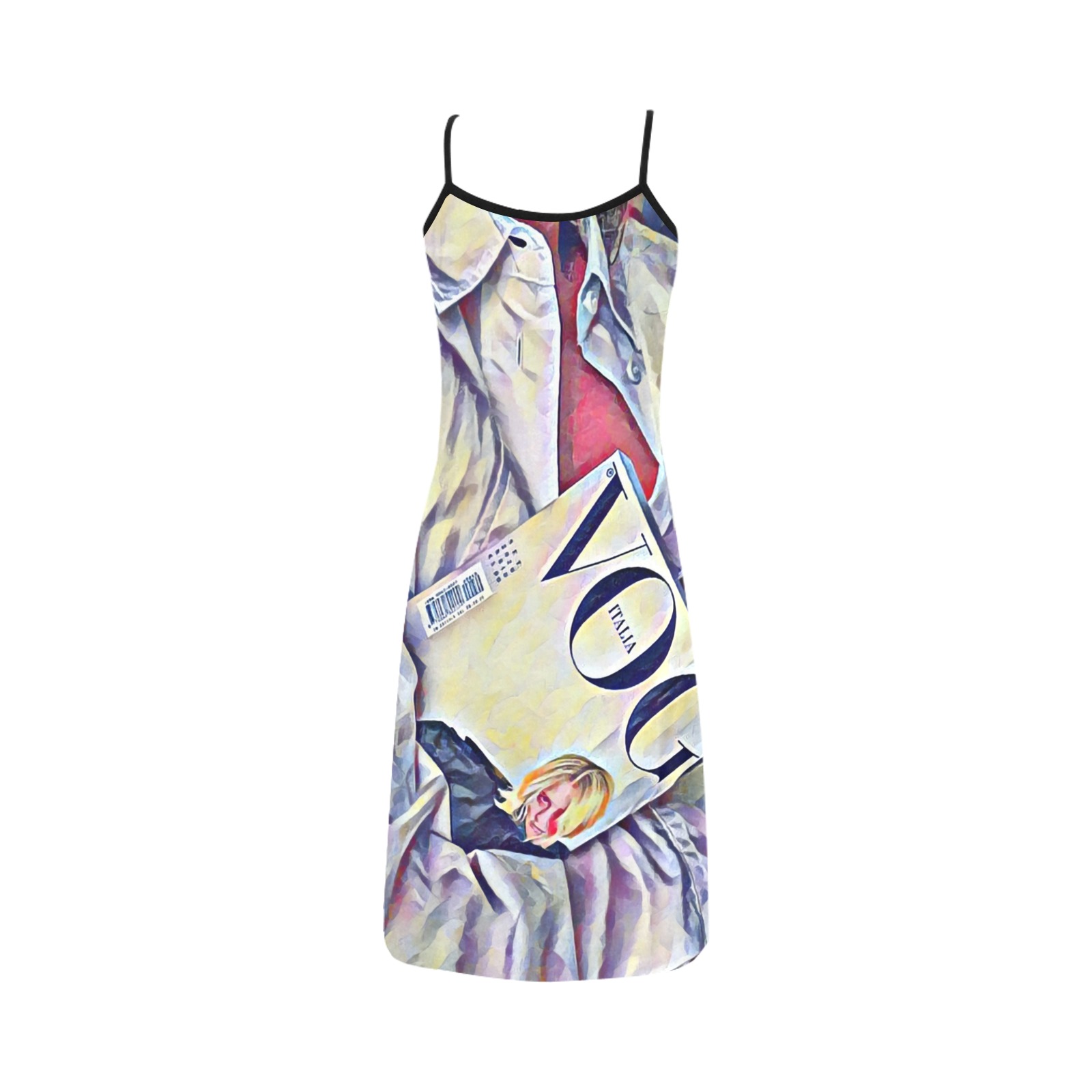 Vogue Print Alcestis Slip Dress (Model D05)