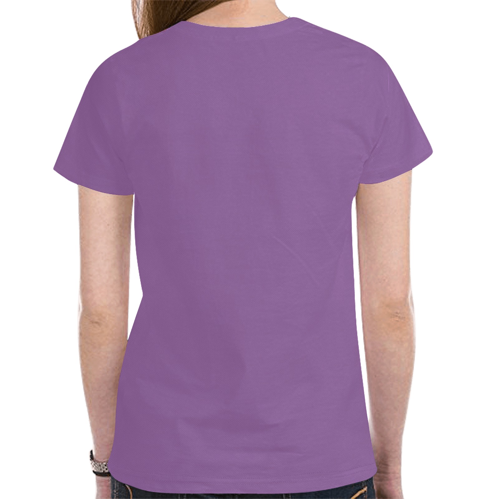 tshirt purple New All Over Print T-shirt for Women (Model T45)