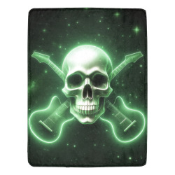 Skull and Crossbones gutars Ultra-Soft Micro Fleece Blanket 60"x80"