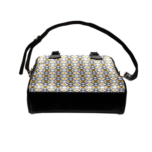 Retro Angles Abstract Geometric Pattern Shoulder Handbag (Model 1634)