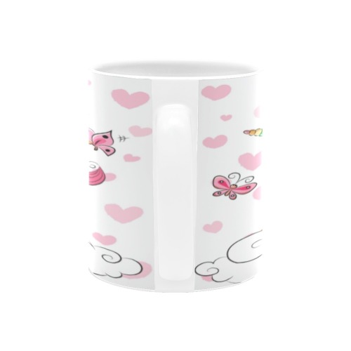 Cute Unicorn Butterfly girls Mug White Mug(11OZ)