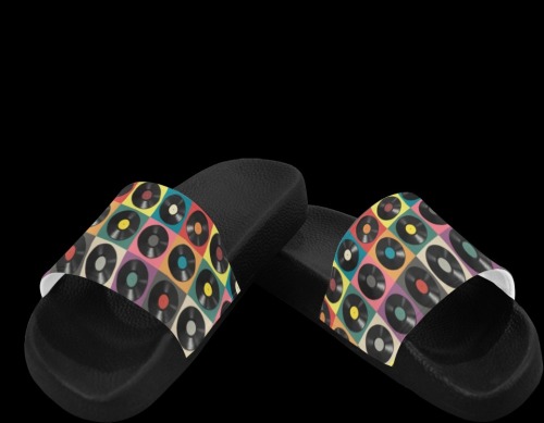 Vinyl Record Men's Slide Sandals (Model 057)